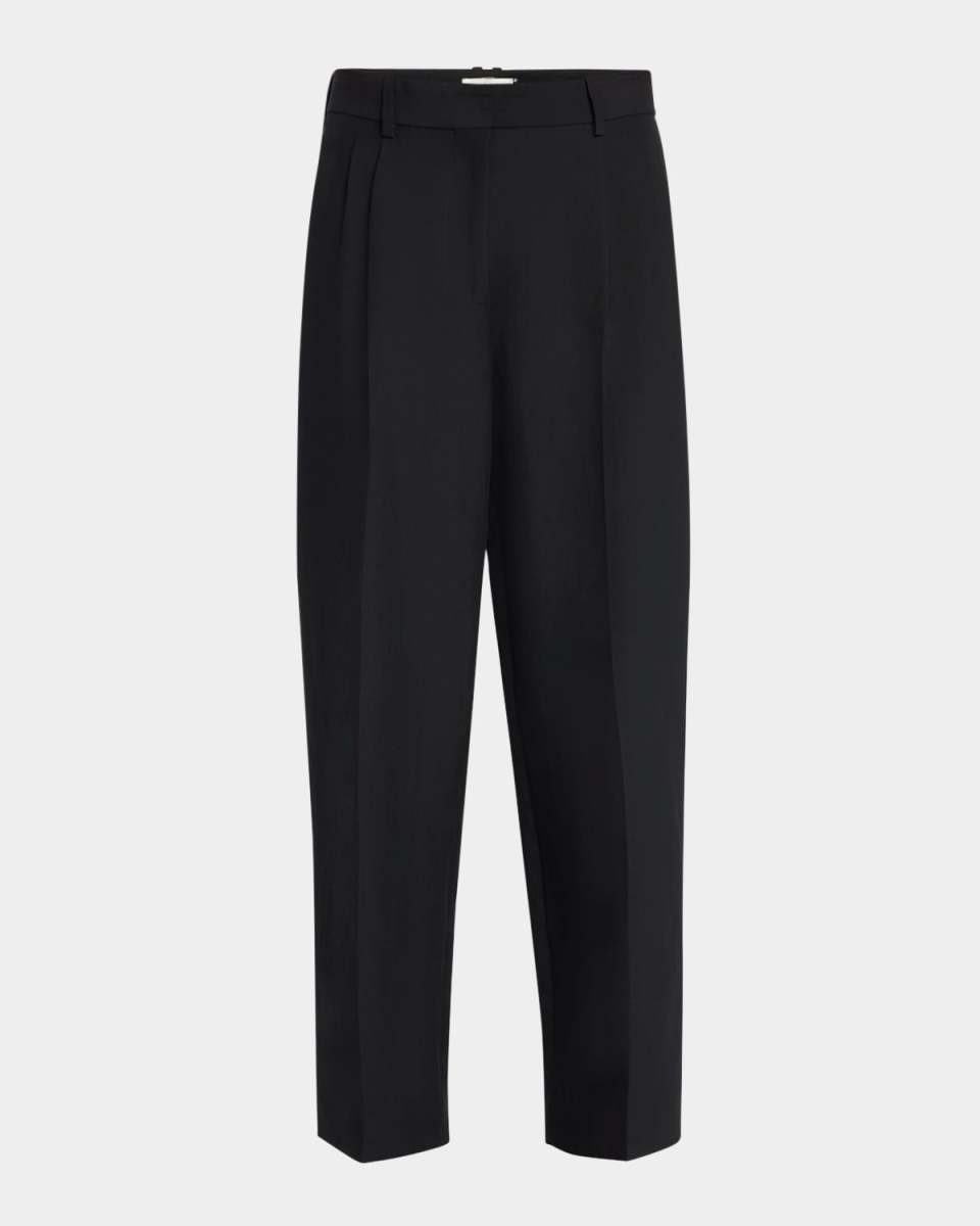 Lilas Pleated Straight-Leg Pants